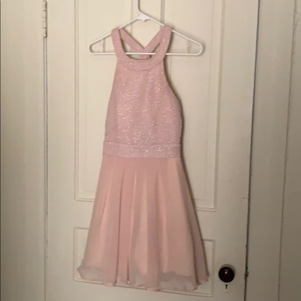 Cute light pink homecoming dress!